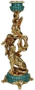 Κηροπήγιο ArteLibre Λεοπάρδαλη Χρυσό Polyresin 12x12x34cm Arte-05152611