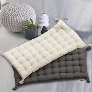 Μαξιλάρι Διακοσμητικό Δαπέδου (Με Γέμιση) Sonia Grey Ρυθμός 60X120cm 60x120cm 100% Βαμβάκι