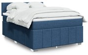 ΚΡΕΒΑΤΙ BOXSPRING ΜΕ ΣΤΡΩΜΑ ΜΠΛΕ 160X200 ΕΚ. ΥΦΑΣΜΑΤΙΝΟ 3287118