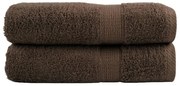 vidaXL Πετσέτες Μπάνιου Premium SOLUND 2 Τεμ Καφέ 100x150εκ 600γρ/μ²