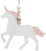 Χριστουγεννιάτικο Ξύλινο Στολίδι Μονόκερος 10cm 12171