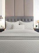 Σετ Σεντόνια Flannel 2048 Grey Διπλό με λάστιχο (150x205+30)