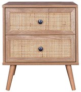 Κομοδίνο Oslo 086-000002 50x39x55 Sonoma Rattan,Ξύλο