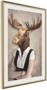 Αφίσα - Animal Alter Ego: Moose - 40x60 - Χρυσό - Με πασπαρτού