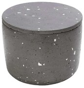 Δοχείο Με Καπάκι TZB111 10x10x9cm Dark Grey Espiel Cement