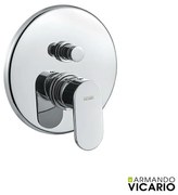 Μίκτης Εντοιχισμού 2 Εξόδων Slim Vicario Chrome 500050D-100