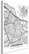 Πίνακας - Map of Amsterdam (1 Part) Vertical - 40x60