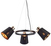 Κρεμαστό Φωτιστικό Οροφής με Σποτ NORMA Φ63 ACA-EG213P63BK-Μαύρο EG213P63BK