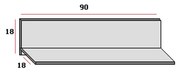 Ράφι τοίχου &quot;SMART&quot; σε διάφορα χρώματα 90x18x18