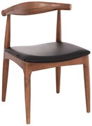 KΑΡΕΚΛΑ ΤΡΑΠΕΖΑΡΙΑΣ ALOR HM9947.03 RUBBERWOOD ΚΑΡΥΔΙ-ΜΑΥΡΟ PU 55x51x75Υεκ