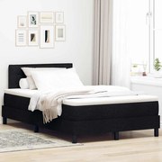 vidaXL Κρεβάτι box spring με στρώμα Μαύρο 120 x 200 cm ύφασμα