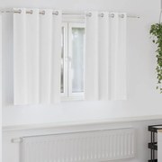vidaXL Κουρτίνες 2 pcs Καθαρό Λευκό 140 x 140 cm Πολυεστέρας