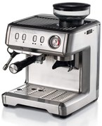 Μηχανή εσπρέσο Ariete ESPRESSO METAL 1313/10, 1600W, 15 bar, 2 l, Ενσωματωμένος μύλος καφέ με 11 ρυθμίσεις, Μανόμετρο, Inox