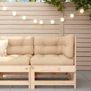 vidaXL Καναπές Γωνιακός με Μαξιλάρια από Μασίφ Ξύλο Πεύκου
