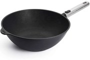 Τηγάνι Wok Αντικολλητικό Με Αποσπώμενη Λαβή Diamond 11030PLCI 30cm Silver-Black Woll 30cm Ατσάλι, Αλουμίνιο