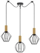 Φωτιστικό Οροφής  SE21-GM-4-BL3-GR12 ADEPT FLEX Gold Matt Pendant Black Metal Grid+ - 51W - 100W - 77-8939