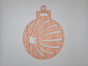 Σετ των 2 Intra απο ξύλο plywood 3mm-4mm πάχος - Αστέρι Χριστουγεννιάτικο μπιχλιμπίδι Διακόσμηση Ξύλινο Κρεμαστό στολίδι Δίασταση 10x10 cm Intraeaxys-joed4r51