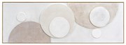 Πίνακας τοίχου 3D SWIRL C4573 με Κορνίζα Μπέζ - Χειροποίητοι κύκλοι 152x5Χ52Υεκ. 152x5x52 εκ.