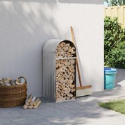 vidaXL Ξυλοθήκη Ανοιχτό Γκρι 40x45x100 εκ. από Γαλβανισμένο Ατσάλι