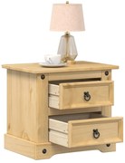 vidaXL Κομοδίνο Corona 53x39x50 εκ. από Μασίφ Ξύλο Πεύκου