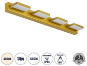 Απλίκα Φωτιστικό Καθρέπτη Μπάνιου LED 14W 1600 lm KARLA Globostar 60457 Χρυσό