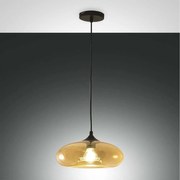 Φωτιστικό Οροφής Ela 3489-40-125 Amber Fabas Luce Μέταλλο,Γυαλί