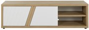 Insi Epura έπιπλο τηλεόρασης με 2 πόρτες 162x40x47εκ. Silva Oak / Λευκό  015.GM05