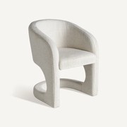 Πολυθρόνα BILAIS Μέταλλο/ Πολυεστέρας Off White 62 x 60 x 78 cm VICAL
