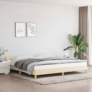 vidaXL Πλαίσιο Κρεβατιού με Κεφαλάρι Κρεμ 200x200 εκ. Υφασμάτινο