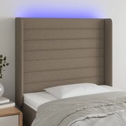 ΚΕΦΑΛΑΡΙ ΚΡΕΒΑΤΙΟΥ LED TAUPE 93X16X118/128ΕΚ. ΥΦΑΣΜΑΤΙΝΟ 3124174