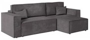 ΚΑΝΑΠΕΣ ΓΩΝΙΑ Fylliana New Isabella ΓΚΡΙ ΧΡΩΜΑ ΥΦΑΣΜΑΤΟΣ 270x160x90εκ 872-224-078