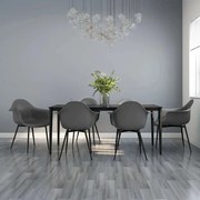 vidaXL Καρέκλες Τραπεζαρίας 6 τεμ. Γκρι από Πολυπροπυλένιο