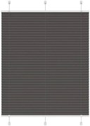 vidaXL Πλισέ περσίδα Μαύρο 110x100 cm Πλάτος υφάσματος 109,4 cm