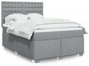 ΚΡΕΒΑΤΙ BOXSPRING ΜΕ ΣΤΡΩΜΑ ΑΝΟΙΧΤΟ ΓΚΡΙ 140X190 ΕΚ. ΥΦΑΣΜΑΤΙΝΟ 3290497