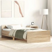 vidaXL Πλαίσιο Κρεβατιού Χωρ. Στρώμα Sonoma Δρυς 75x190εκ Επεξ. Ξύλο