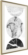 Αφίσα - Three Shades of Marble - 40x60 - Χρυσό - Με πασπαρτού