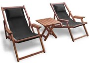 Bliumi  Σετ Σεζλόνγκ με Τραπέζι Οξιά Bliumi 5169G/ 5177G Μαύρο BEST-212341943