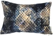 Μαξιλάρι ArteLibre Δέρμα Φιδιού Μπλε Βελούδο 40x60cm
