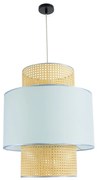 Φωτιστικό Οροφής Κρεμαστό Saige 02045 Boho 1xE27 IP20 50x60cm Beige-Light Blue GloboStar