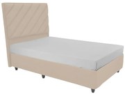 Intrahome Κρεβάτι μονό Tito Intrahome με αποθηκευτικό χώρο ύφασμα σε κρεμ απόχρωση 120x200εκ | SKU: INTRAPA-433111133