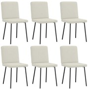 vidaXL Καρέκλες Τραπεζαρίας 6 τεμ. Κρεμ Βελούδινες