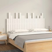 vidaXL Κεφαλάρι Τοίχου Λευκό 146,5x3x80 εκ. από Μασίφ Ξύλο Πεύκου