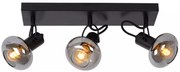 Φωτιστικό Οροφής Lucide 17993-03-30 MADEE Μαύρο Ματ (Black Mat)|Φυμέ (Smoke)
