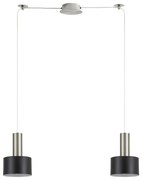 Φωτιστικό Οροφής  SE21-NM-4-NM2-MS1 ADEPT TUBE Nickel Matt Pendant Black Metal Shade+ - 51W - 100W - 77-8452