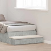 vidaXL Συρτάρια Κρεβατιού Γκρι Σκυρόδεμα 80x36,5x16,5 εκ. Κατασκευασμένο από Ξύλο Μηχανικής Κατασκευής