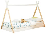 ΚΡΕΒΑΤΙ ΠΑΙΔΙΚΟ MUNK HM699.03 τ.MONTESSORI ΞΥΛΟ ΠΕΥΚΟΥ ΦΥΣΙΚΟ-ΛΕΥΚΟ- 190x90εκ