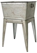 Artekko Tub Διακοσμητικό Δοχείο Κασπώ Μέταλλο Ασημί (51.5x51.5x52.6)cm Artekko SA80119-DS