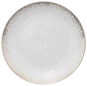 Πιάτο Ρηχό Dots 07.154961 Φ27cm White-Gold Porcelain
