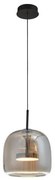 Κρεμαστό Φωτιστικό Οροφής LED 12W Φιμέ Γυαλί Φ26cm Deco 4319001 Viokef-4319001-Φιμέ/Smoke 4319001