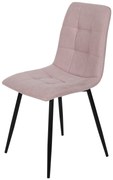 Insi Amelia Καρέκλα μεταλλική επενδεδυμένη με ύφασμα Dusty Pink 46x57x87εκ. 0032.XS41DP